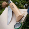 Нож OPINEL №10, нержавеющая сталь, рукоять из бука, со штопором 002578